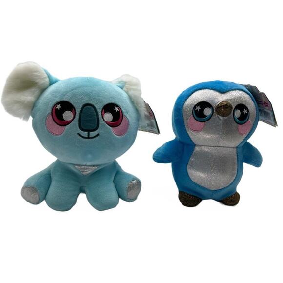 7” Squeezamal 3Deez set of Penguin and Koala - Picture 1 of 5